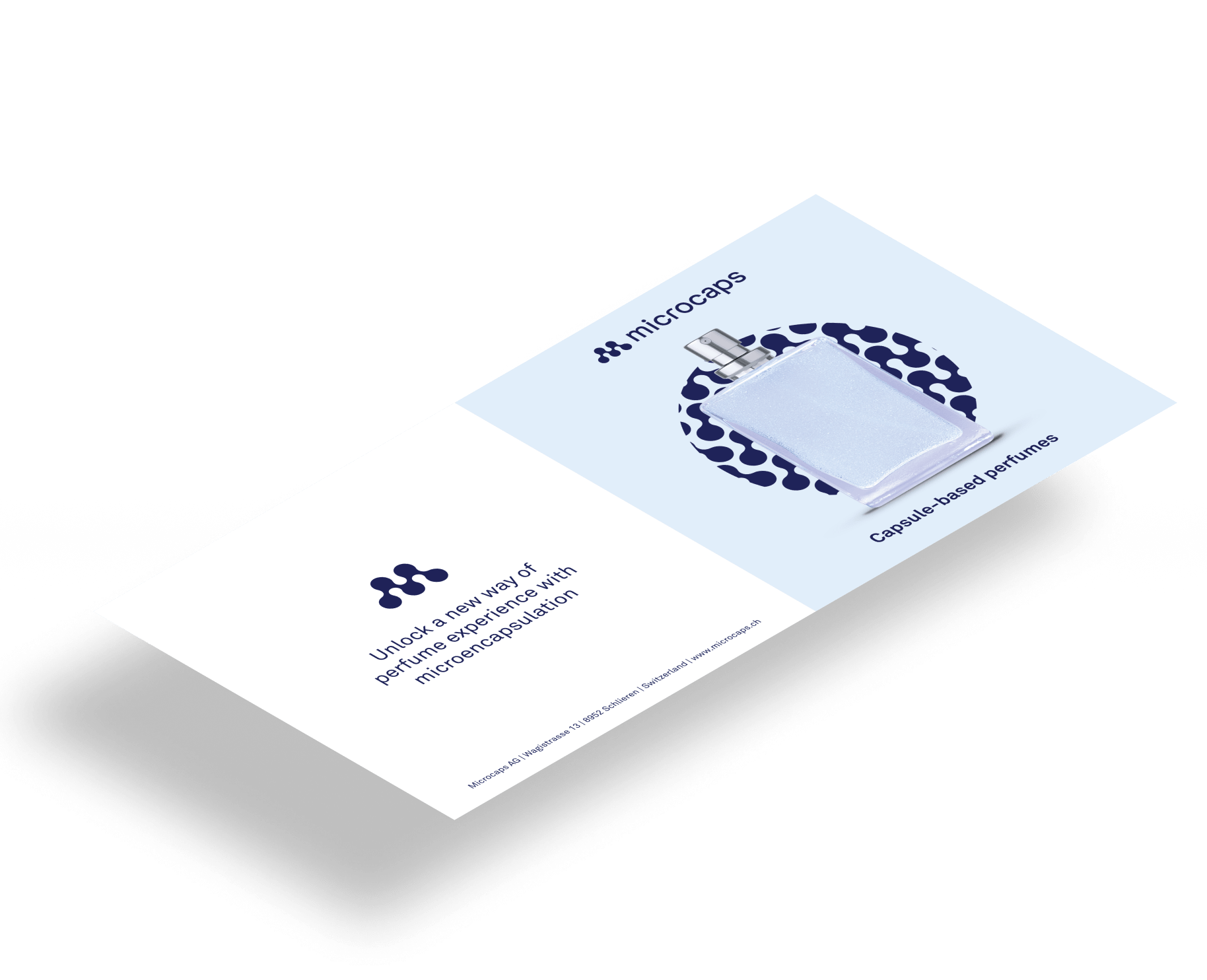 Microcaps water-based perfume flyer