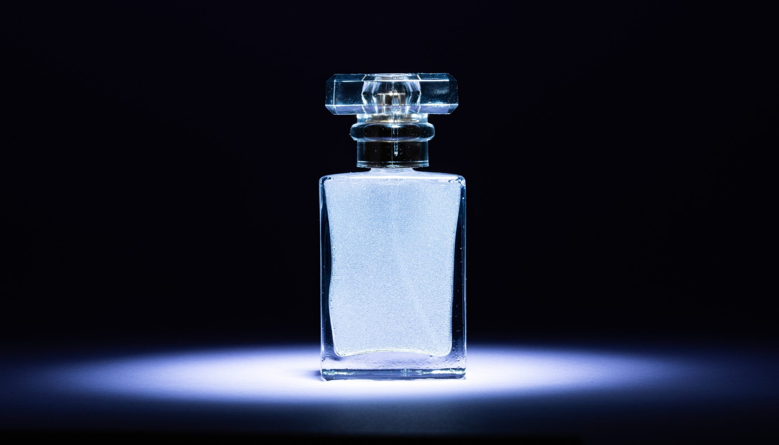water-based perfume flask containing fine fragrance